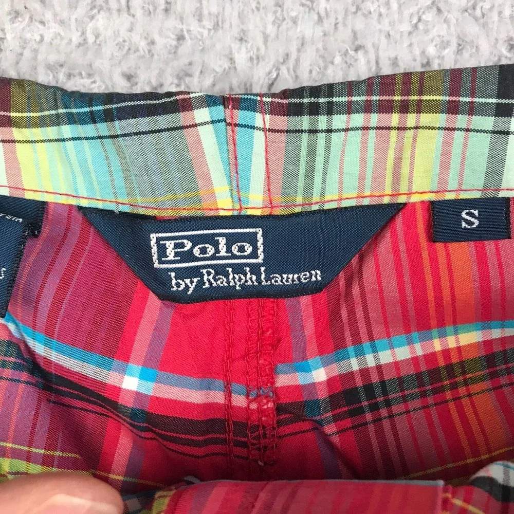 Polo Ralph Lauren Swim Trunks Mens S Colorful Plaid 9